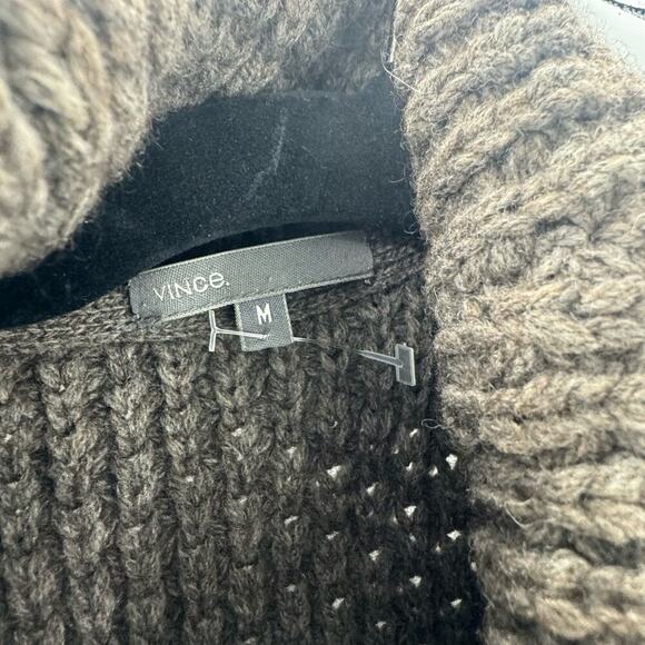 VINCE Honeycomb Yak And Wool Sweater Cardigan Jacket Waffle-Knit Women’s Size M - Picture 11 of 11